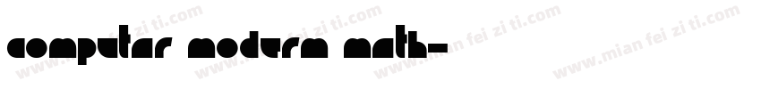 computar moderm math字体转换